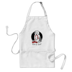 Avental Vamos Engraçado! Sheepdog Inglês (Cinza 1)