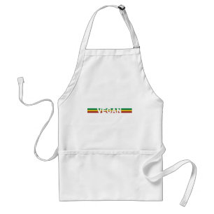Avental Vegan em listras de Rasta