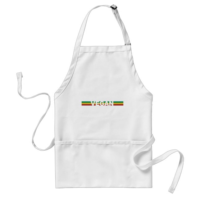 Avental Vegan em listras de Rasta (Frente)