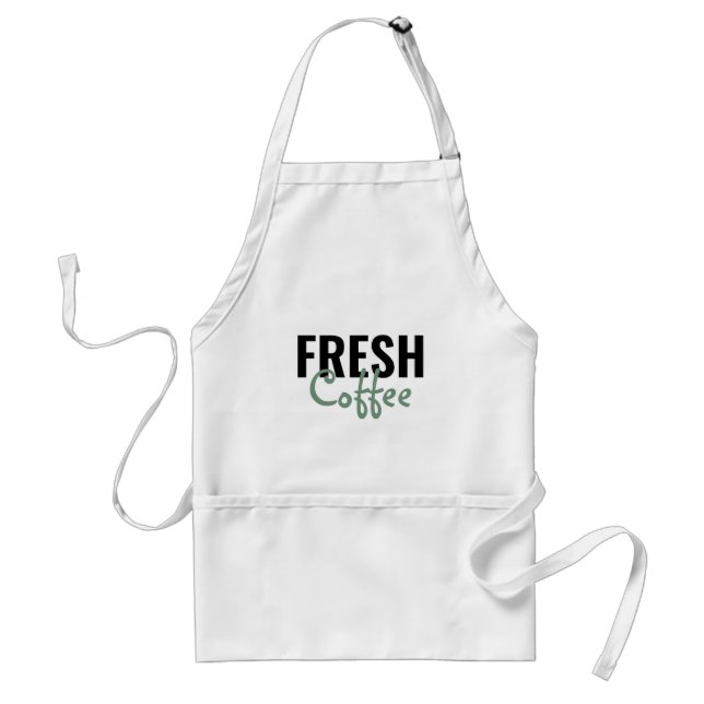 Avental Verde Preto Ousado Café Fresco (Frente)