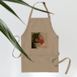 Avental Vibes Tropicais Hibiscus Flower Personalizável<br><div class="desc">Sinta os trópicos com esta flor e chapéu de palha cor laranja Hibiscus com sombras de palma lançadas sobre a areia neste avental neutro de tom de terra. Personalize com o nome dela. Esta imagem é uma fotografia de praia original de JLW_PHOTOGRAPHY.</div>
