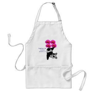 Avental Vida A malabarismo Lei de Panda Inspiradora Apron