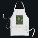 Avental Vincent van Gogh - Grande Mariposa Noturna<br><div class="desc">Grande Mariposa Noturna (1889) de Vincent van Gogh é uma pintura de natureza-morta de arte fina vintage pós-impressionista. Um inseto, a mariposa-imperador, em um jardim de primavera com flores de copo-de-leite e outras plantas. Van Gogh chamou-a de 'mariposa caveira' e pintou uma caveira na parte de trás de seu corpo....</div>