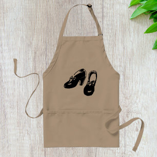 Avental Vintage Black Calçados Fashion Apron