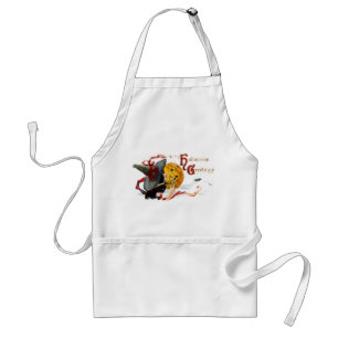 Avental Vintage Halloween Witness Com Fitas Vermelhas