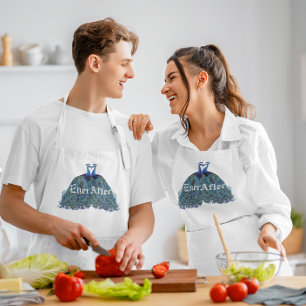 Avental Vintage Peacocks beijando presentes de casamento