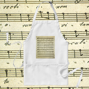Avental Vintage Sheet Music, Antiga Musical Score 1810