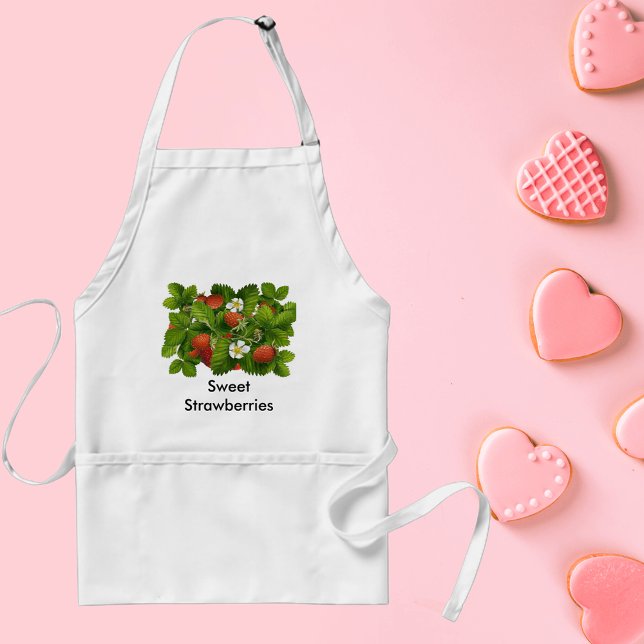 Avental Vintage Strawberry Plant (Vintage Strawberry Plant Adult Apron)