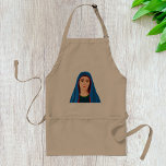 Avental Virgin Mary Apron<br><div class="desc">A Virgem Maria é uma das mais reconhecíveis pessoas religiosas e esta design celebra isso. Esta design é uma maravilhosa virgem maria com seu cachecol na cabeça e parecendo muito contemplativa. Esta virgem maria design parece excelente neste avental. Perfeito para si mesmo ou como presente</div>