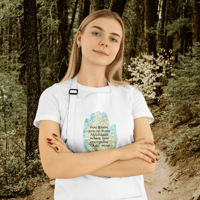 Avental Você sabe que é de Michigan quando você reconhece (Criador carregado)