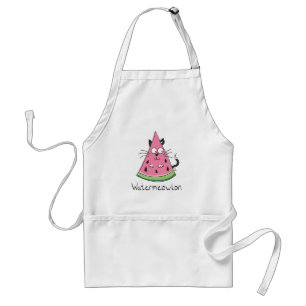 Avental Watermeowlon Watermelon Cat Funny Apron