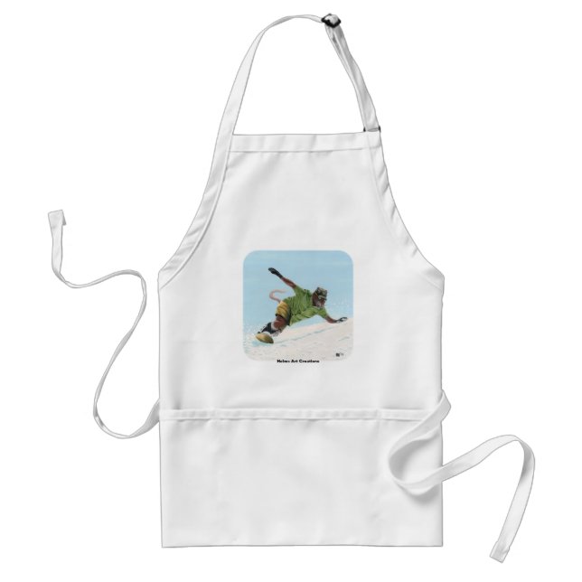 Avental Wererat Snowboarder Fantasy Art Apron (Frente)
