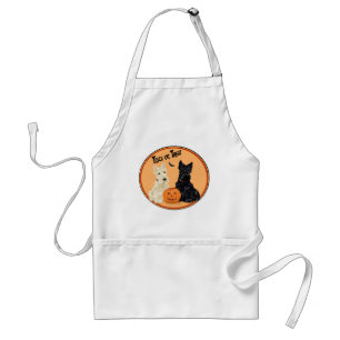 Avental Wheaten & Black Scottish Terriers Halloween