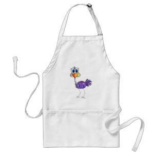 Avental Whimsic Happy Purple Ostrich