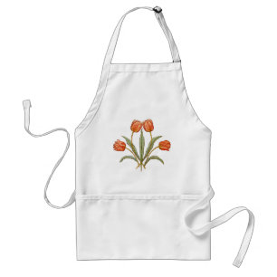 Avental Whimsical Tulip Vintage Coral