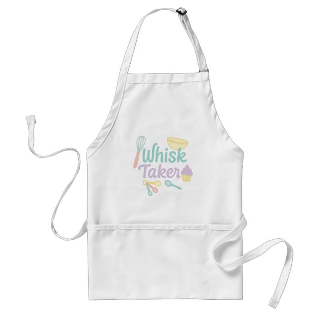 Avental Whisk Taker – Playful Pastel Kitchen Apron (Frente)