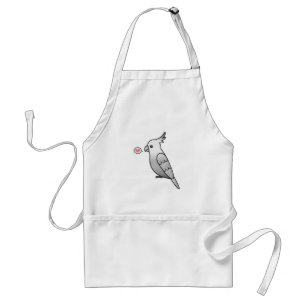 Avental Whiteface Pearl Cartoon Cockatiel Parrot Bird Love