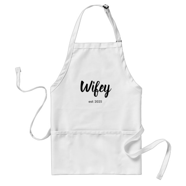 Avental Wifey Custom Bride, Fiance Gift (Frente)