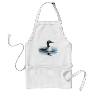 Avental Wilness Art Common Loon Bird Apron