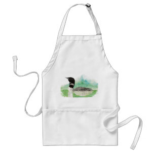 Avental Wilness Art Common Loon Bird Apron