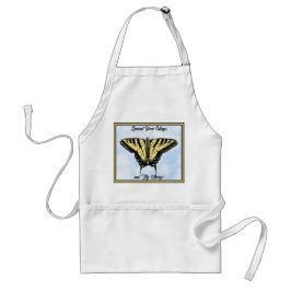 Avental Yellow Swallowtail Butterfly Blue Sky Personalized
