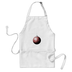 Avental Yin Yang Christmas Ball em vermelho