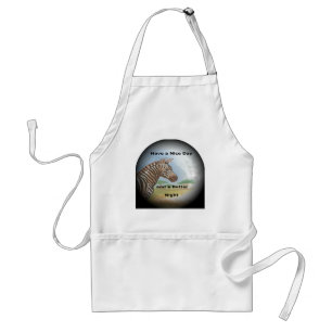 Avental Zebra tendo um bom dia e uma noite melhor.