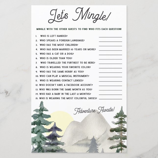 Aventura Aguarda! Vamos Mingle! Jogo do chá de fra (Frente)