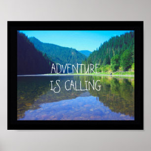 aventura chama fotografia da montanha poster