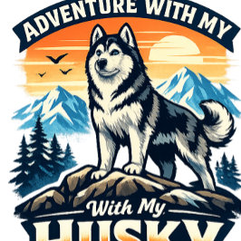 Aventura com meu avental de amante do Husky