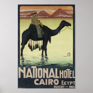 Aventura de Egipto do poster das viagens vintage