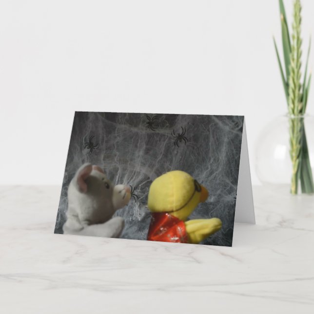 Aventura de Halloween. Cartão de Saudação (Frente)