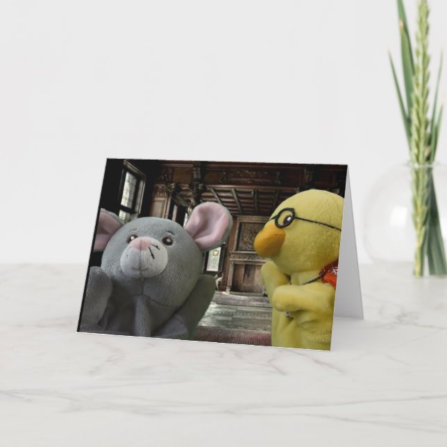 Aventura de Halloween. Cartão de Saudação (Frente)