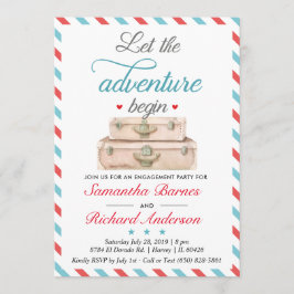 Aventura de Suitcase de Convite para Noivados viag