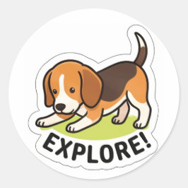 Aventura do Cachorrinho Fofo Adesivo