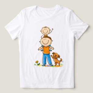 Aventura em Família com Camiseta Minimalista para