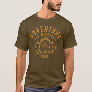 Aventura Está Esperando Camiseta Vintage Única Par