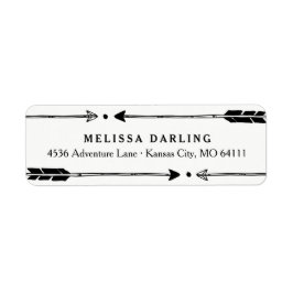 Aventura Etiquetas de Endereços Temidas com Setas 