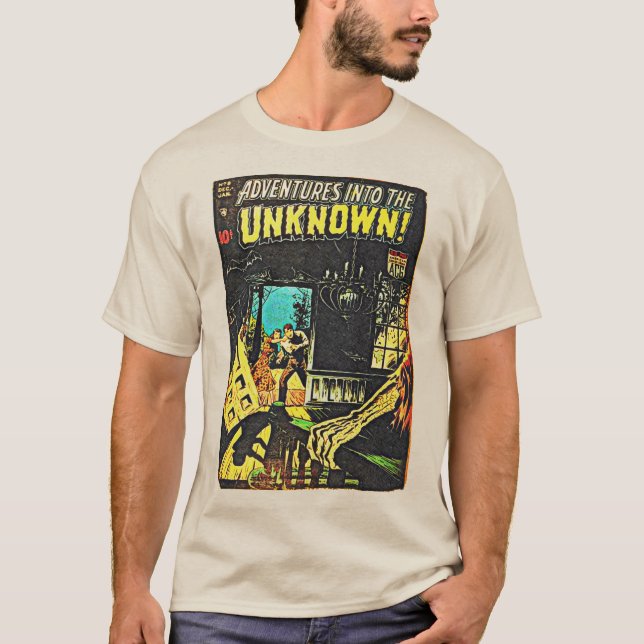 Aventuras da década de 1950 na camiseta desconheci (Frente)