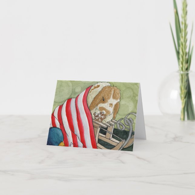 Aventuras do Coconut: Cartão de dezembro 4"x5.6" (Frente)