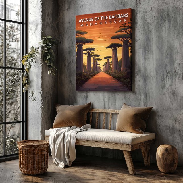 Avenue of the Baobabs Madagascar Canvas Wall Art (Avenue of the Baobabs Madagascar Canvas Wall Art by TinkPrints.)
