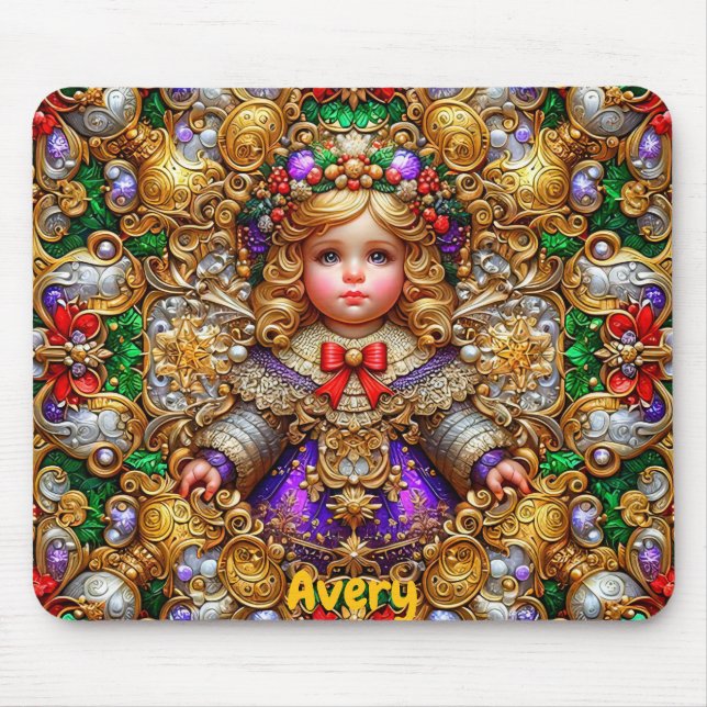 AVERY ~ Natais vintages boneca ~ Mousepad (Frente)