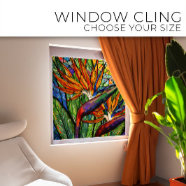 Aves à Sunrise Arte de Vidro Contida