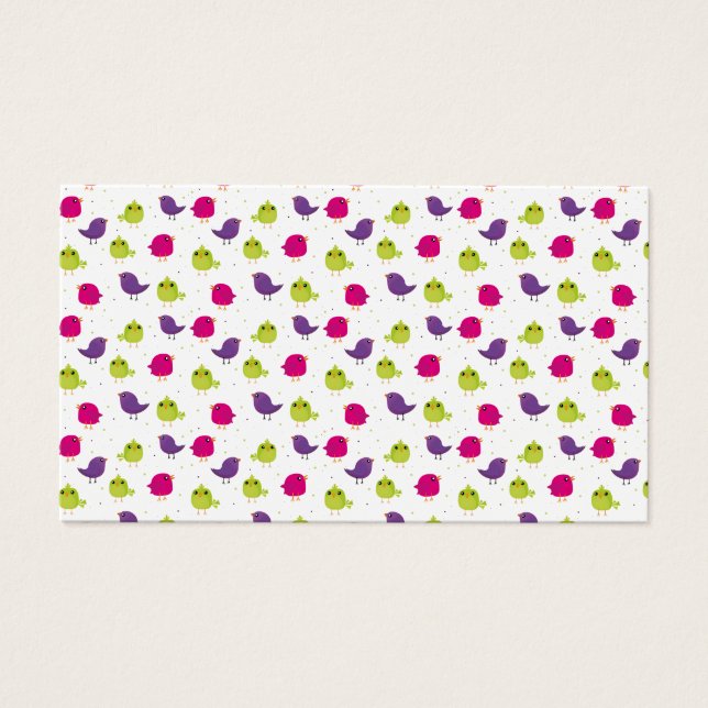 Aves brancas e coloridas (Frente)