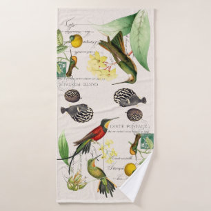 Aves de Capoeira Selvagem Bath Toalha Floral