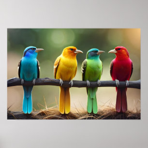 Aves de poster Art
