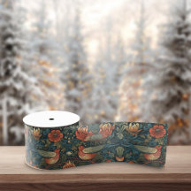 Aves Deixa Vintagem Floral William Morris Pattern