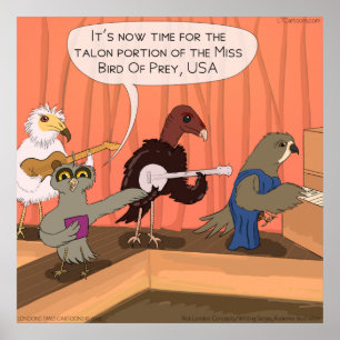 Aves Do Concurso De Prey Talon Poster Engraçado