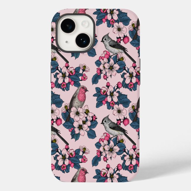 Aves e Blossomas a rosa (Verso)