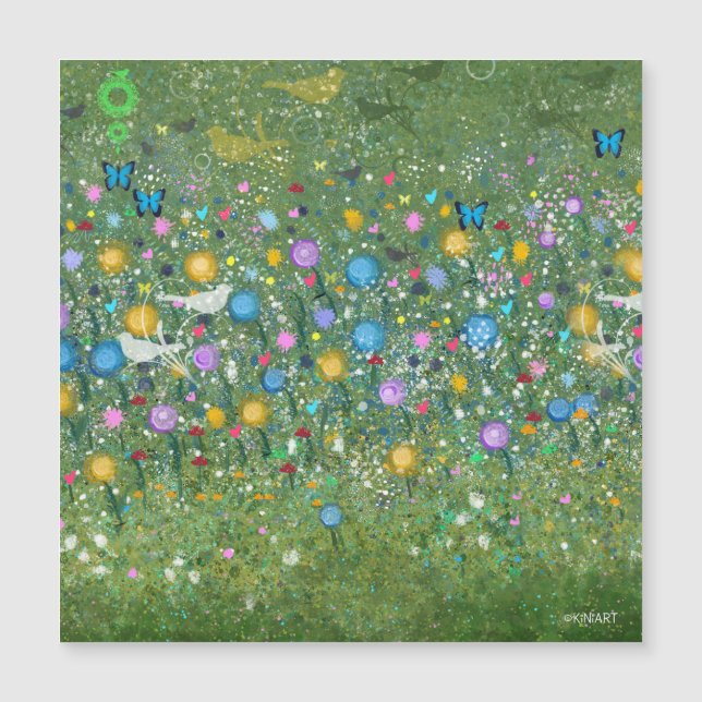 Aves e Borboletas do Jardim Floral de KiniArt (Frente)